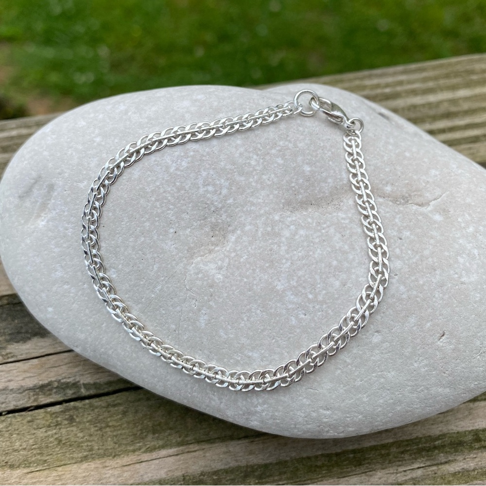 Silver plated chain bracelet